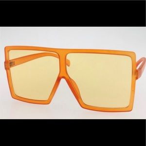 Oversized Same Colored Lens Square Sunglasses